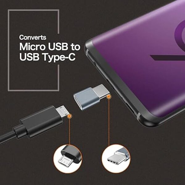 Adaptador USB tipo C JXMOX paquete de 4 Micro USB_3