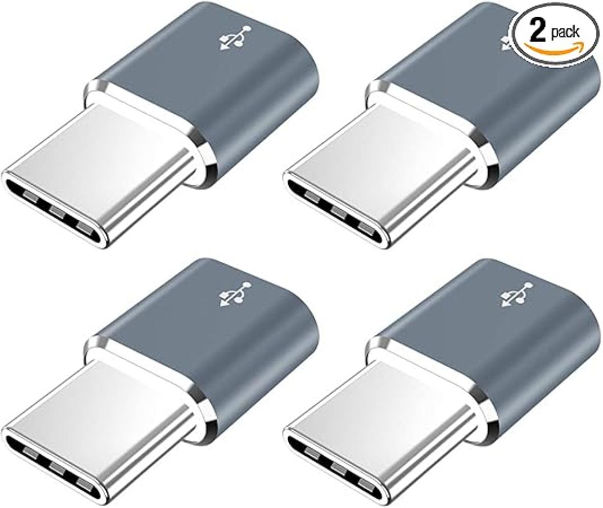 Adaptador USB tipo C JXMOX paquete de 4 Micro USB