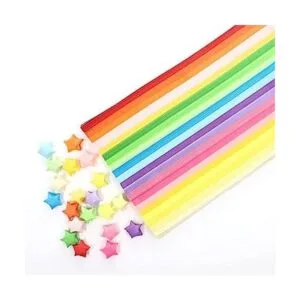 1000 hojas de tiras de papel de estrella de origami doble