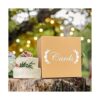 Caja de tarjetas de estraza para recuerdos de boda caja