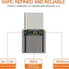 Adaptador USB tipo C JXMOX paquete de 4 Micro USB_5