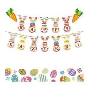 Guirnalda de Pascua con diseño de conejo de Pascua para