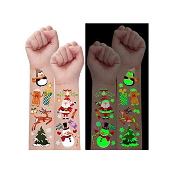 Partywind Tatuajes temporales de Navidad brillantes para_1