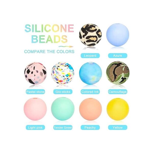 Cuentas de silicona a granel de 0.472 in kit de