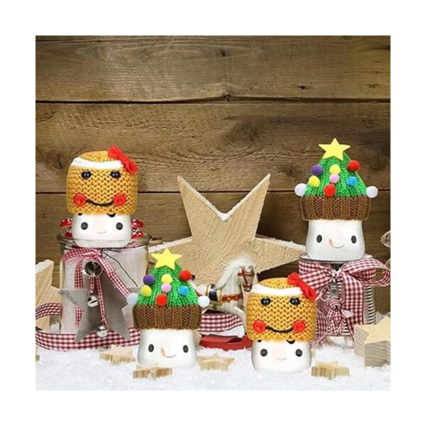 4 piezas de taza de malvavisco de Navidad sombrero de