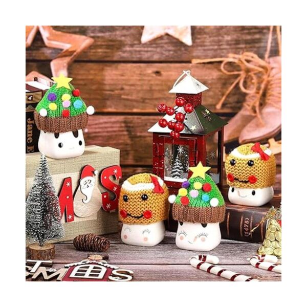 4 piezas de taza de malvavisco de Navidad sombrero de