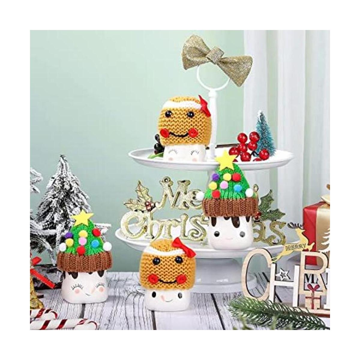 4 piezas de taza de malvavisco de Navidad sombrero de
