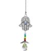 Dije colgante para automóvil azul mal de ojo Hamsa_1