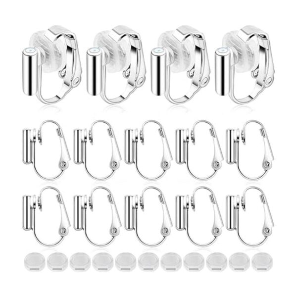 16 piezas de convertidores de aretes con clip parte