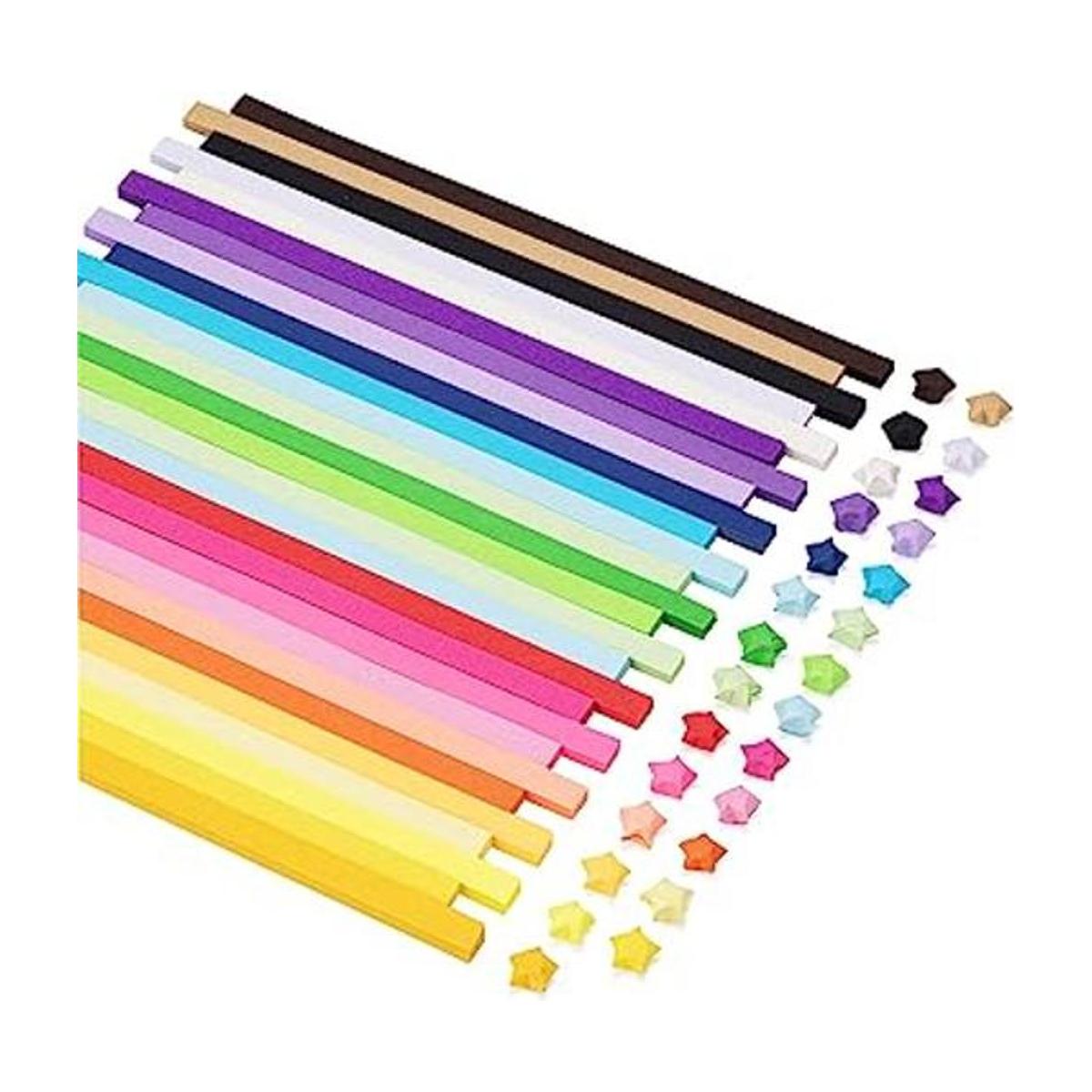 Qunrwe Tiras de papel de estrella Origami 2700 hojas de