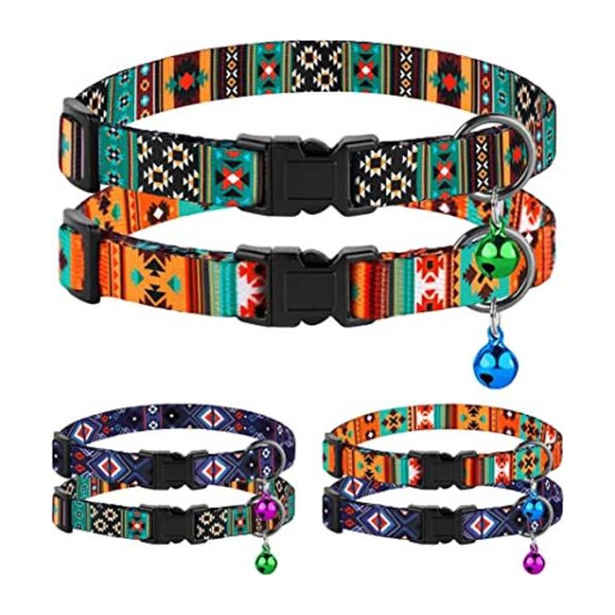 Collar de gato Breakaway 2 piezas con patrón ajustable