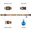 Collar de gato Breakaway 2 piezas con patrón ajustable