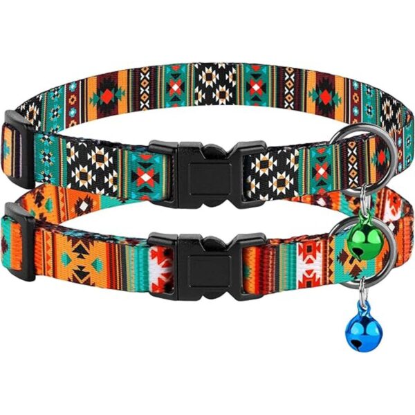 Collar de gato Breakaway 2 piezas con patrón ajustable