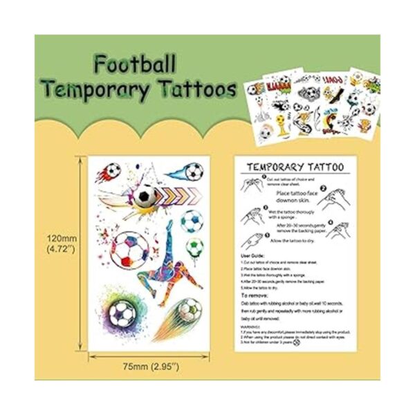VIWIEU 14 hojas de tatuajes temporales de fútbol para_2