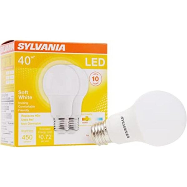 SYLVANIA Bombilla LED equivalente a 40 W A19 eficiente_1