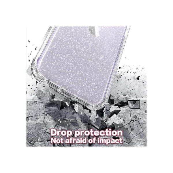 IDYStar Funda para iPhone 11 con purpurina transparente_2
