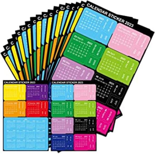 Calcomanías de calendario 2023 pestañas de índice_1