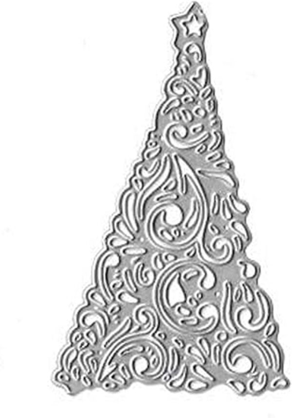 rbol de Navidad con estrellas de metal troqueles de_2