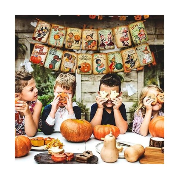 Decoración navideña de Halloween pancarta colgante de_6