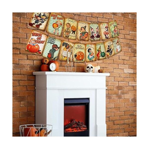 Decoración navideña de Halloween pancarta colgante de_5