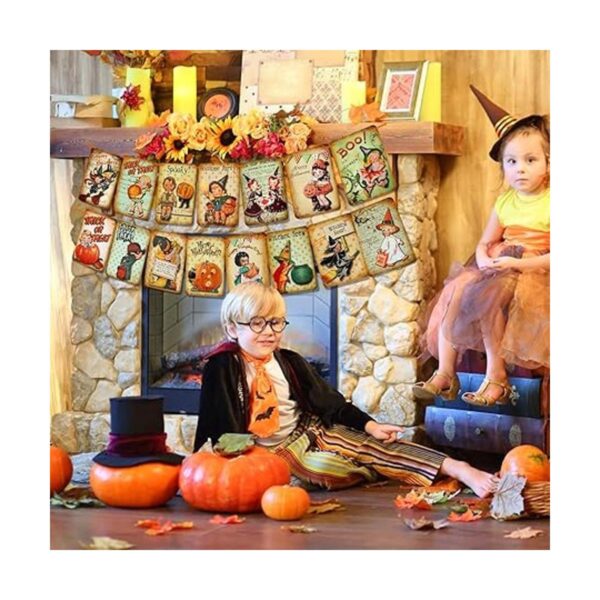 Decoración navideña de Halloween pancarta colgante de_2