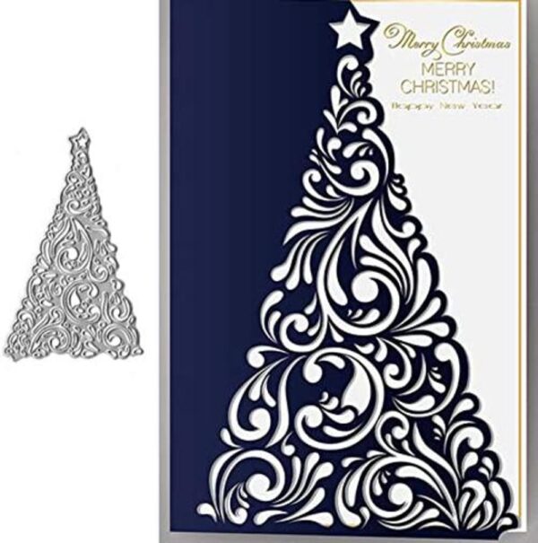 rbol de Navidad con estrellas de metal troqueles de_1