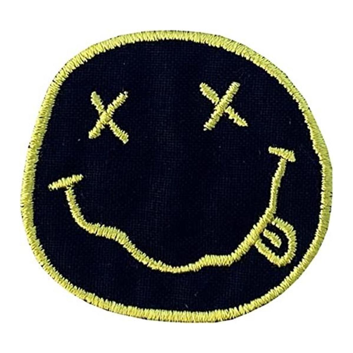 LUXPA Nirvana Smiley Parche bordado de alta calidad para