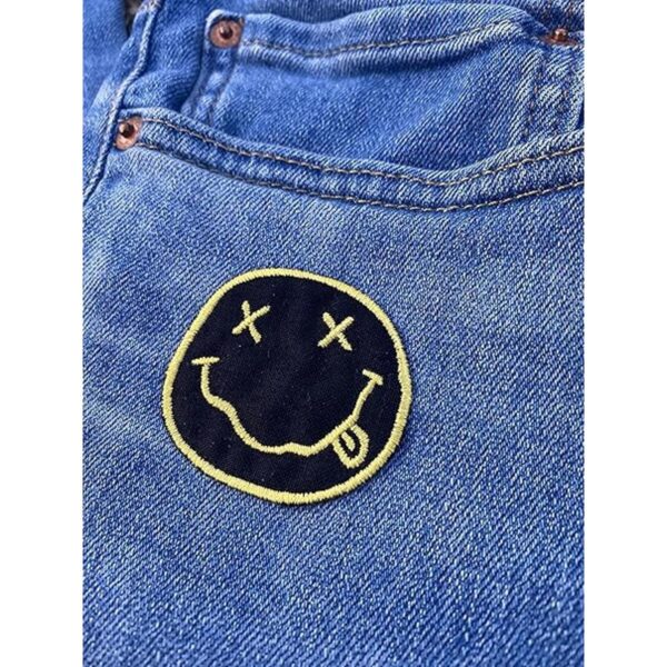 LUXPA Nirvana Smiley Parche bordado de alta calidad para_3
