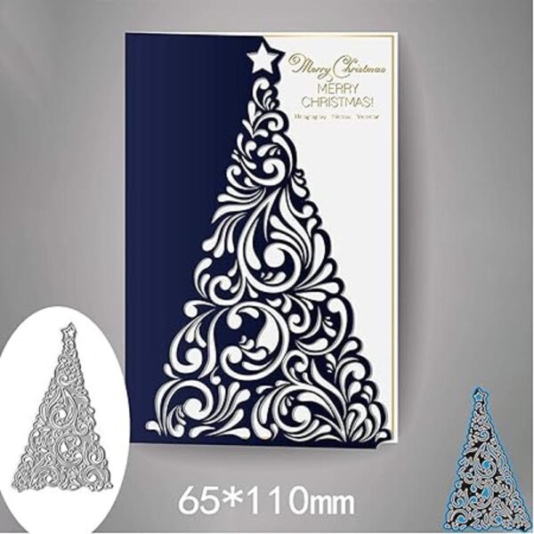 rbol de Navidad con estrellas de metal troqueles de_5