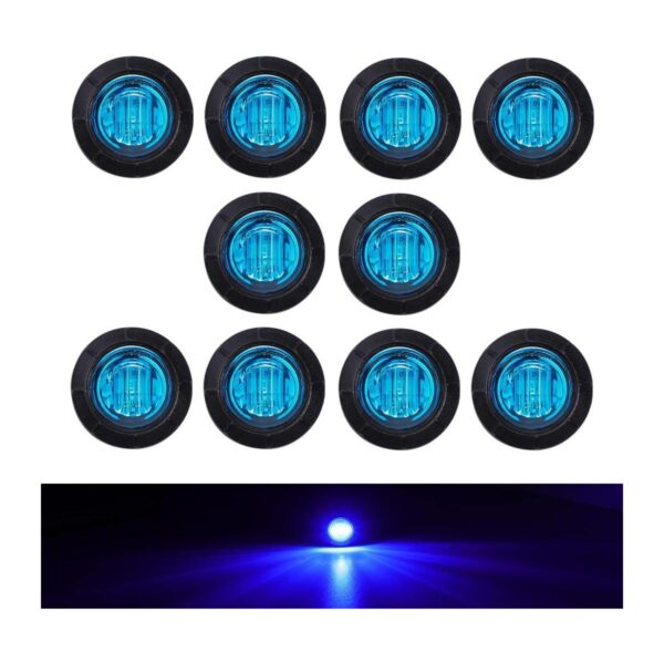 10 piezas TMH34 pulgadas Mini Redondo Azul LED Indicador_1