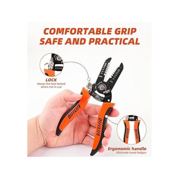 DIFFLIFE 1022 AWG Herramienta de pelacables y herramienta