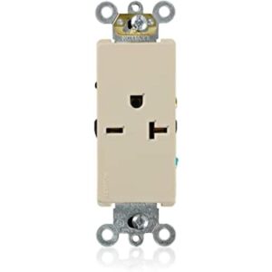 Leviton 20A 250V Decora Plus Receptáculo único grado_1