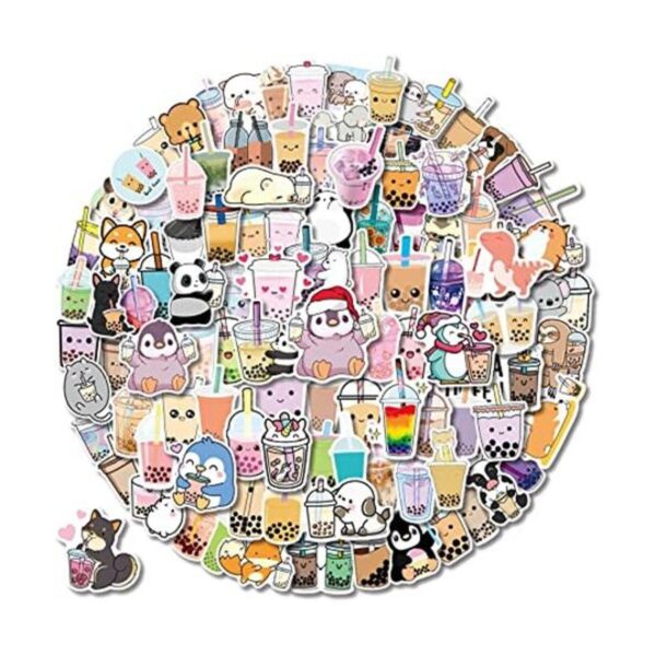 Boba 105 calcomanías kawaii para té de burbujas_1