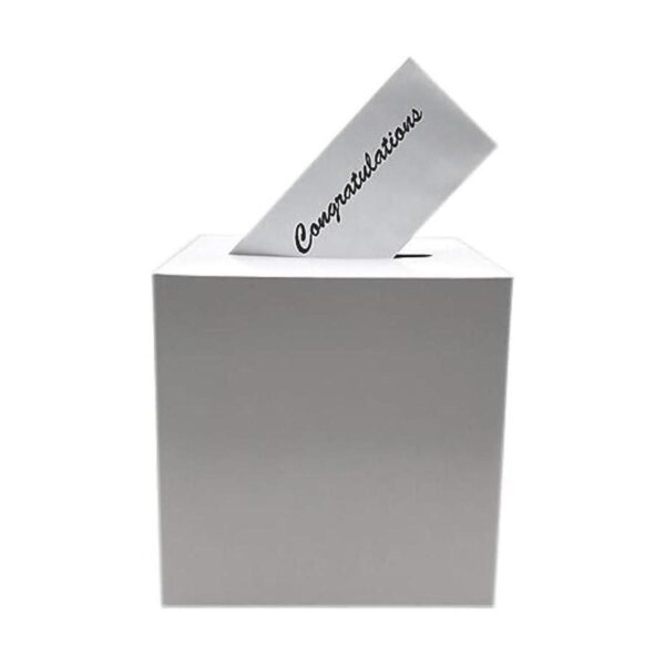 Caja blanca para tarjetas felicitaciones y mensajes de_1