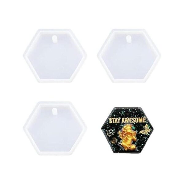 Nifocc Llavero hexagonal de silicona con forma de_1