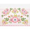 Mantel de plástico floral rosa para boda 54 x 108 in 3_5