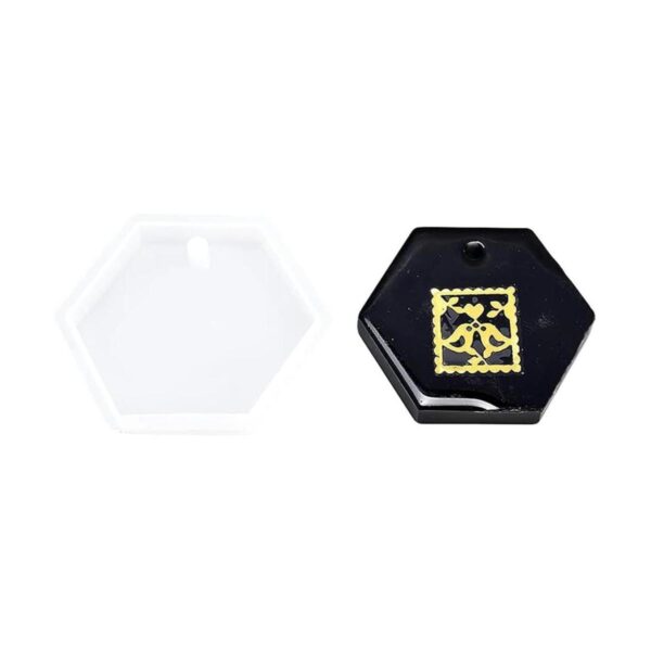 Nifocc Llavero hexagonal de silicona con forma de_5