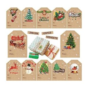 120 etiquetas de regalo de Navidad etiquetas de regalo_1