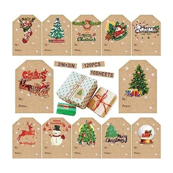 120 etiquetas de regalo de Navidad etiquetas de regalo_1