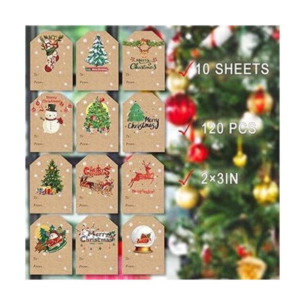 120 etiquetas de regalo de Navidad etiquetas de regalo_2