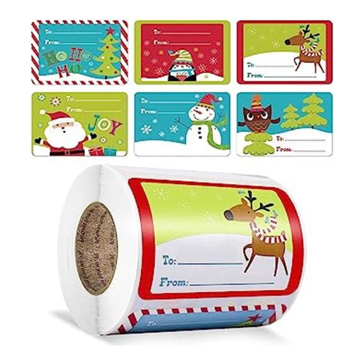 Cerlaza 250 etiquetas de regalo de Navidad para decoración