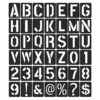 42 plantillas reutilizables de letras 4 pulgadas