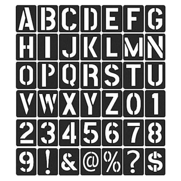 42 plantillas reutilizables de letras 4 pulgadas
