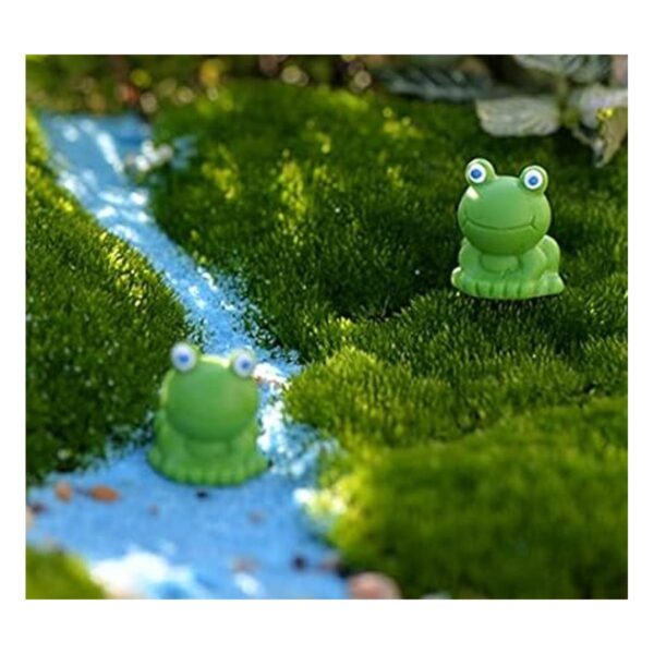 20 piezas de resina mini rana verde figuras en