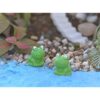 20 piezas de resina mini rana verde figuras en