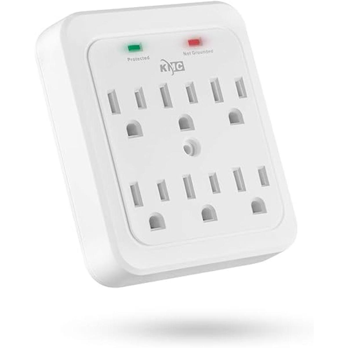 KMC 980 Joule adaptador de enchufe de pared de 6 salidas
