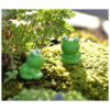 20 piezas de resina mini rana verde figuras en