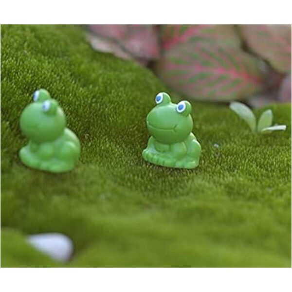 20 piezas de resina mini rana verde figuras en
