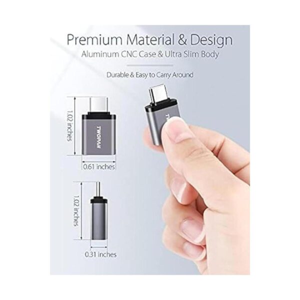 TWOPAN Adaptador USB C a USB 3.0 hembra adaptador USB C a_6