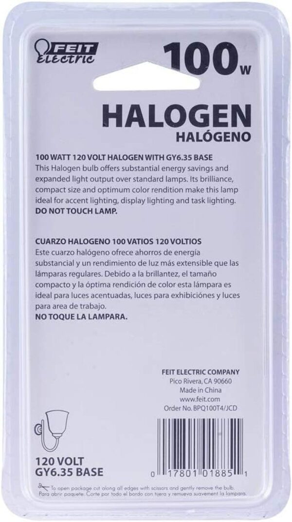 Feit Electric bpq100t4JCD 100watt foco Halógena T4 Jcd_3